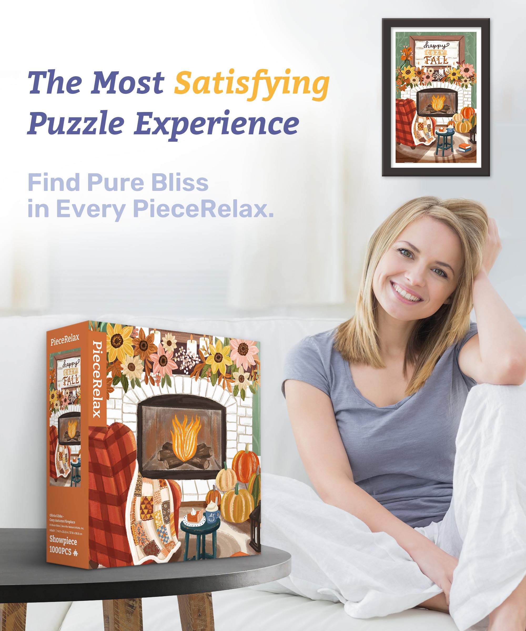 PieceRelax Plastic Jigsaw Puzzles for Adults 1000 Pieces - Most Satisfying Table Games and Gifts No Puzzle Mat Required [1000] - Image 3