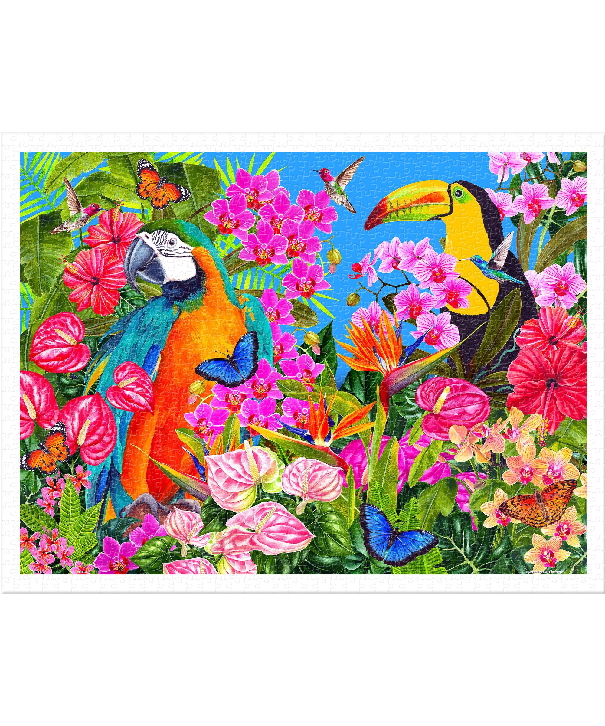 PieceRelax Plastic Jigsaw Puzzles for Adults 1200 Pieces - Veronique Oodian - Tropical Paradise Most Satisfying Table Games and Gifts No Puzzle Mat Required [H3569] - Image 3