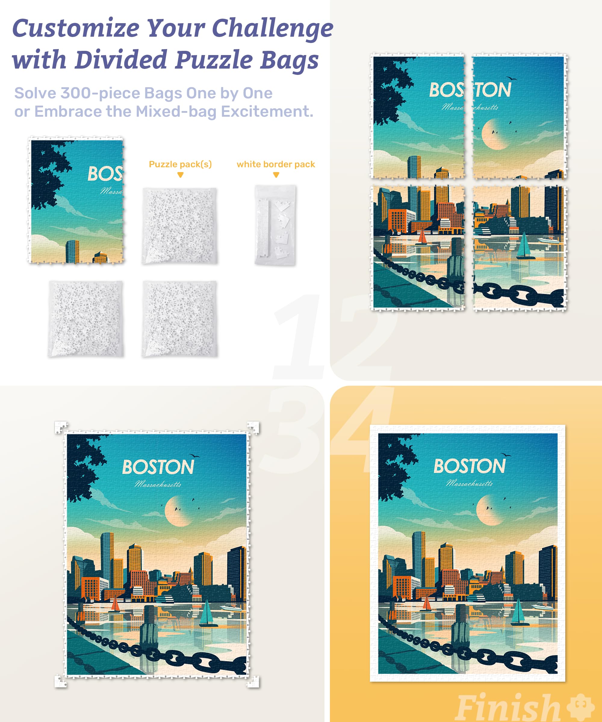 PieceRelax Plastic Jigsaw Puzzles for Adults 1200 Pieces - Veronique Oodian - Tropical Paradise Most Satisfying Table Games and Gifts No Puzzle Mat Required [H3569] - Image 7