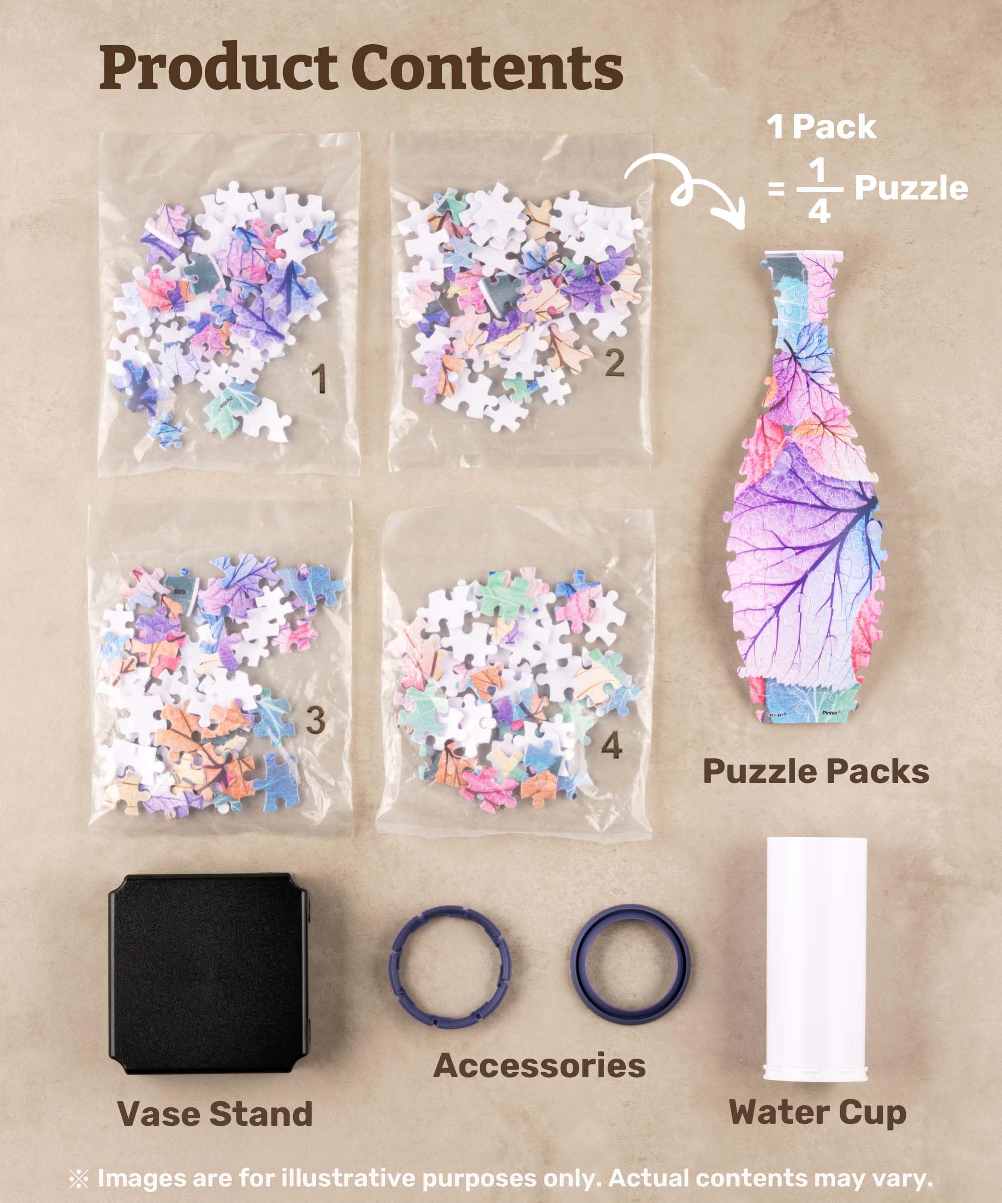 Pintoo 3D Puzzle Vase Unique Flower Vase Made by 160 Curved Plastic Puzzle Pieces House Warming Gift for Flower Arrangements and Home Decoration, for Mom [S1024] (Translucent, Carp with Lotus) - Image 7