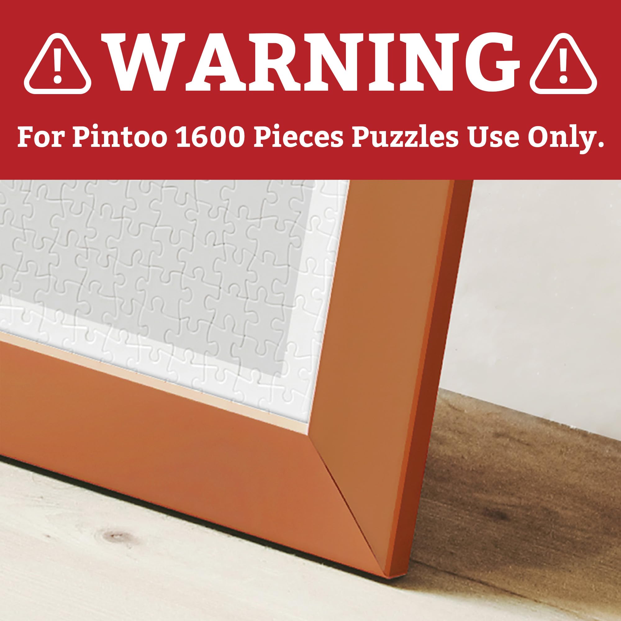 Pintoo Jigsaw Puzzle Frame Tailor-Made for Pintoo's 1600 Pieces Puzzle ONLY - Rosewood - Effortless & Toolless Assembly NO Glue Required [W1041] - Image 2