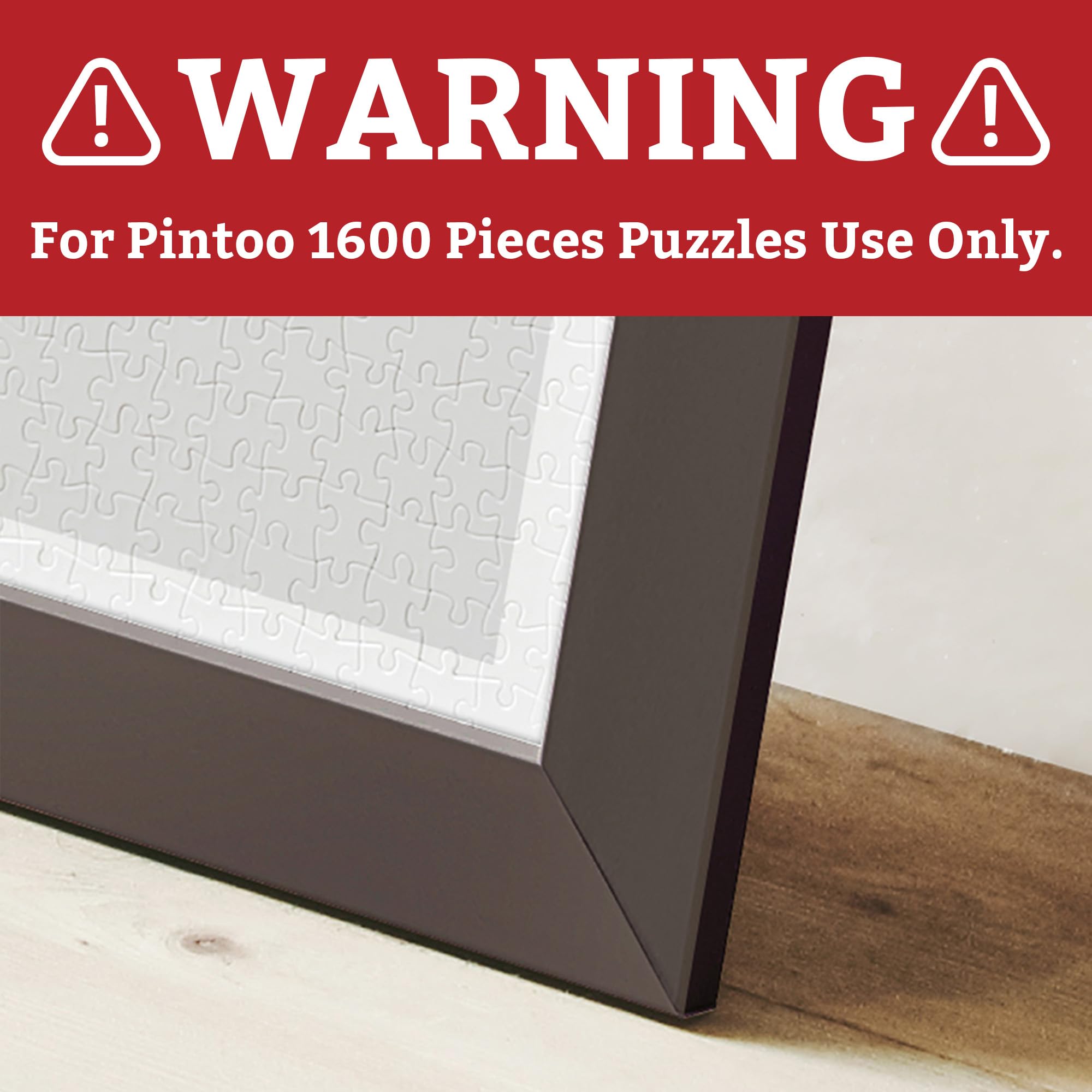 Pintoo Jigsaw Puzzle Frame Tailor-Made for Pintoo's 1600 Pieces Puzzle ONLY - Dark Brown - Effortless & Toolless Assembly NO Glue Required [W1039] - Image 3