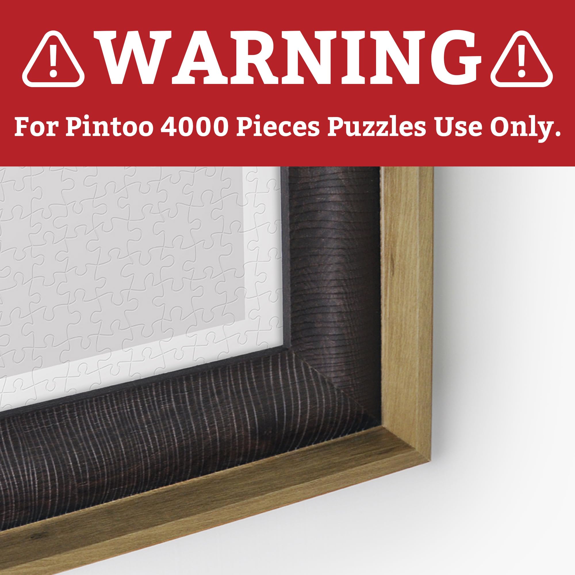 Pintoo Jigsaw Puzzle Frame Tailor-Made ONLY for Pintoo's 4000 Pieces Puzzle - Chestnut - Effortless & Toolless Assembly NO Glue Required [W1111] - Image 2