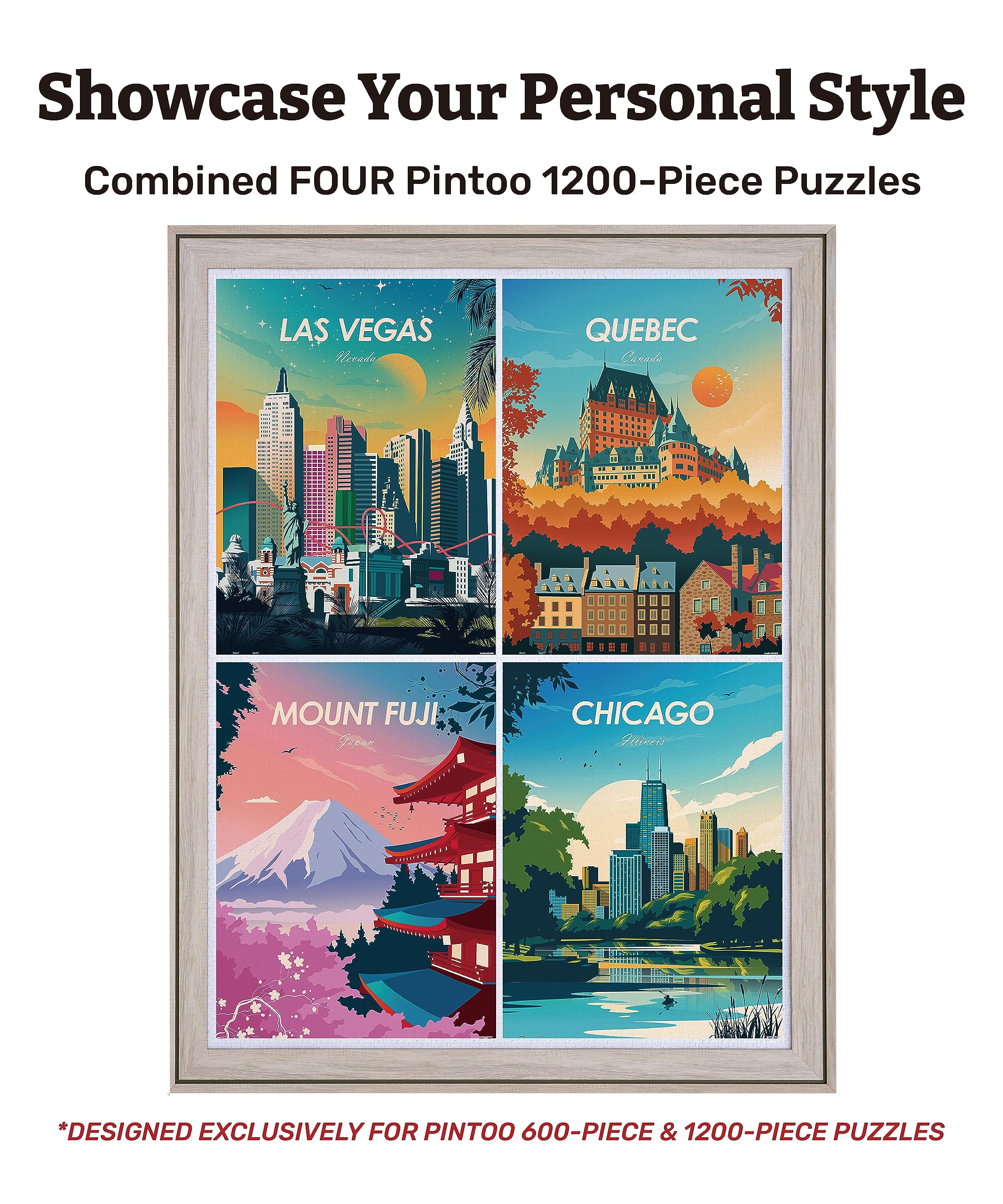 Pintoo Jigsaw Puzzle Frame Tailor-Made ONLY for Pintoo's 4800 Pieces Puzzle - Zephyr - Effortless & Toolless Assembly NO Glue Required [W1126] - Image 3