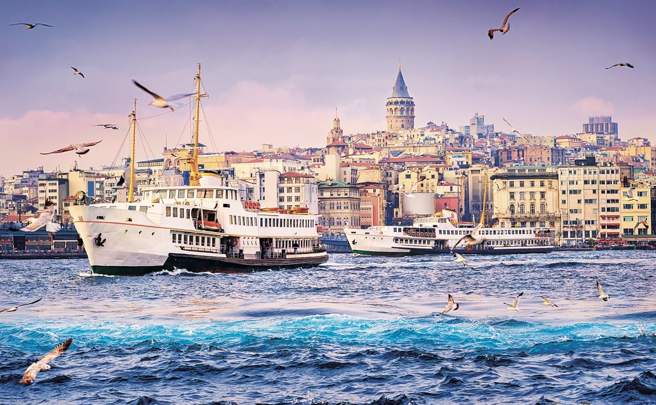 Pintoo Jigsaw Puzzles 1000 Piece for Adults - Golden Horn, Turkey Beautiful Plastic Puzzle for Home Decor Zero Dust Easy Storage [H2050]