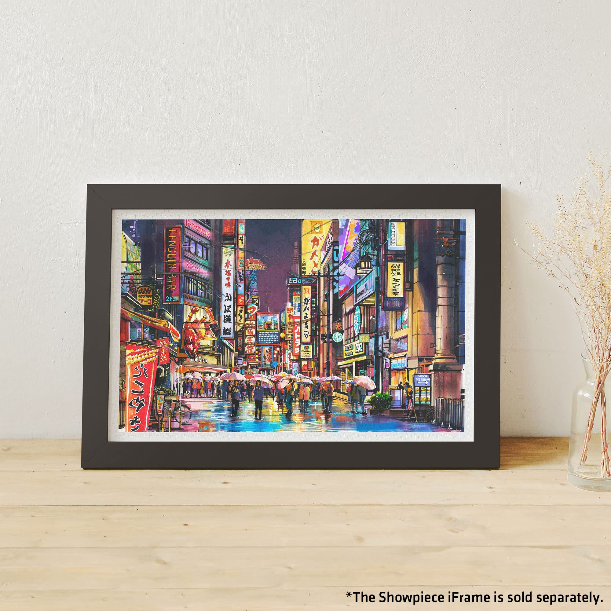 Pintoo Jigsaw Puzzles 1000 Piece for Adults - Neon Flashes on a Rainy Night Beautiful Plastic Puzzle for Home Decor Zero Dust Easy Storage [H2857] - Image 2