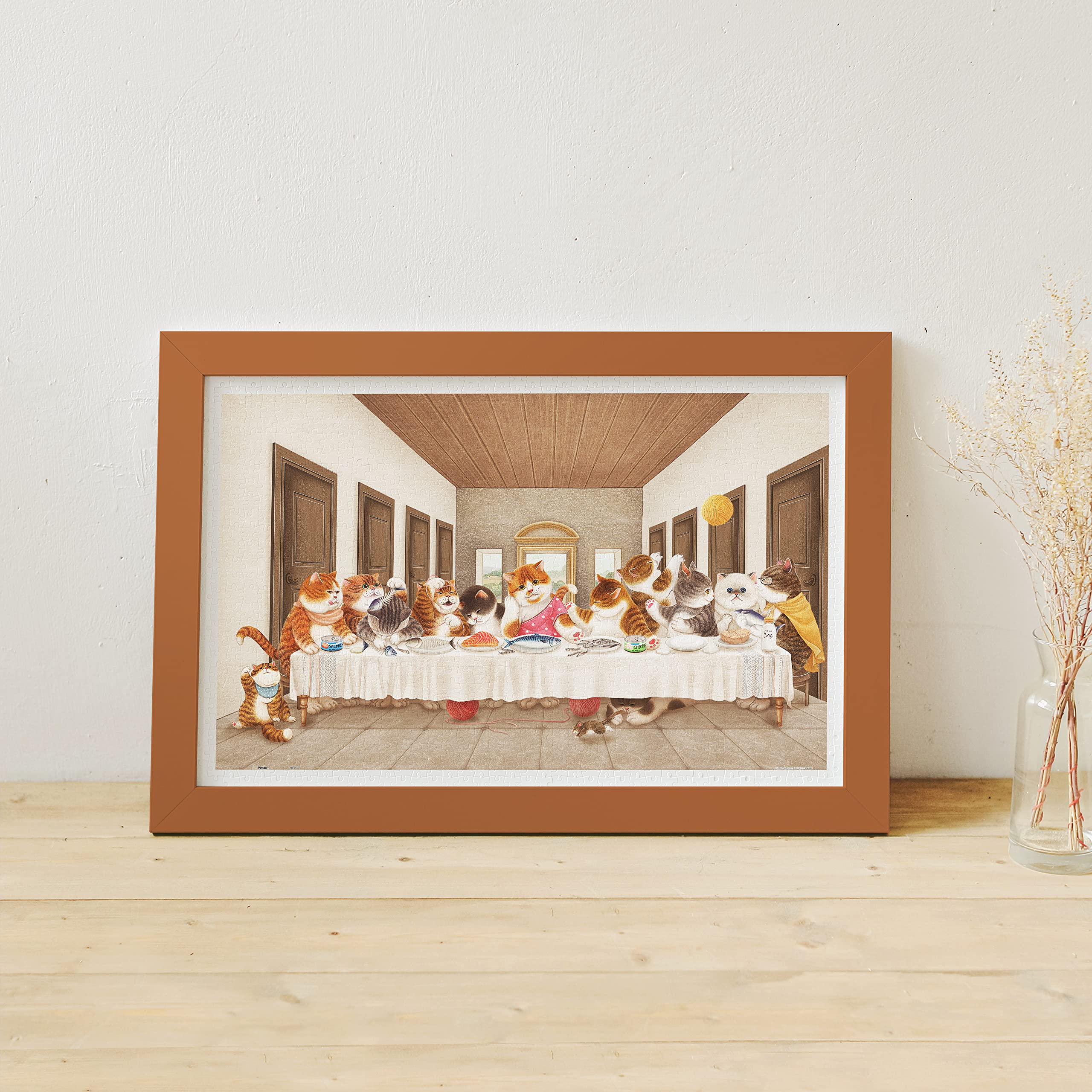 Pintoo Jigsaw Puzzles 1000 Piece for Adults - Nyangsongi - Cats's Last Supper Beautiful Plastic Puzzle for Home Decor Zero Dust Easy Storage [H3182] - Image 2