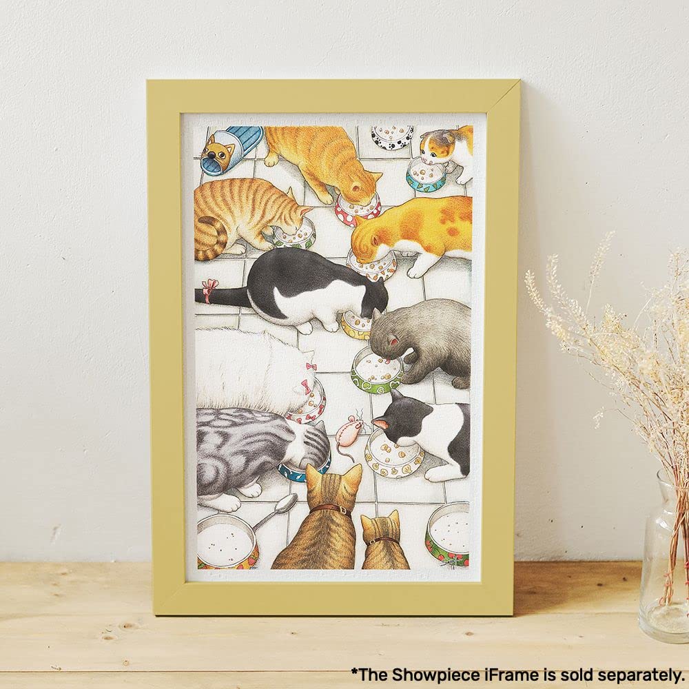 Pintoo Jigsaw Puzzles 1000 Piece for Adults - Smart - Cats Chow Down Beautiful Plastic Puzzle for Home Decor Zero Dust Easy Storage [H2864] - Image 2
