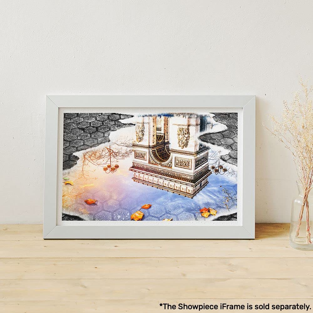 Pintoo Jigsaw Puzzles 1000 Piece for Adults - Water Reflection Series - Arch of Triumph Beautiful Plastic Puzzle for Home Decor Zero Dust Easy Storage [H2632] - Image 2