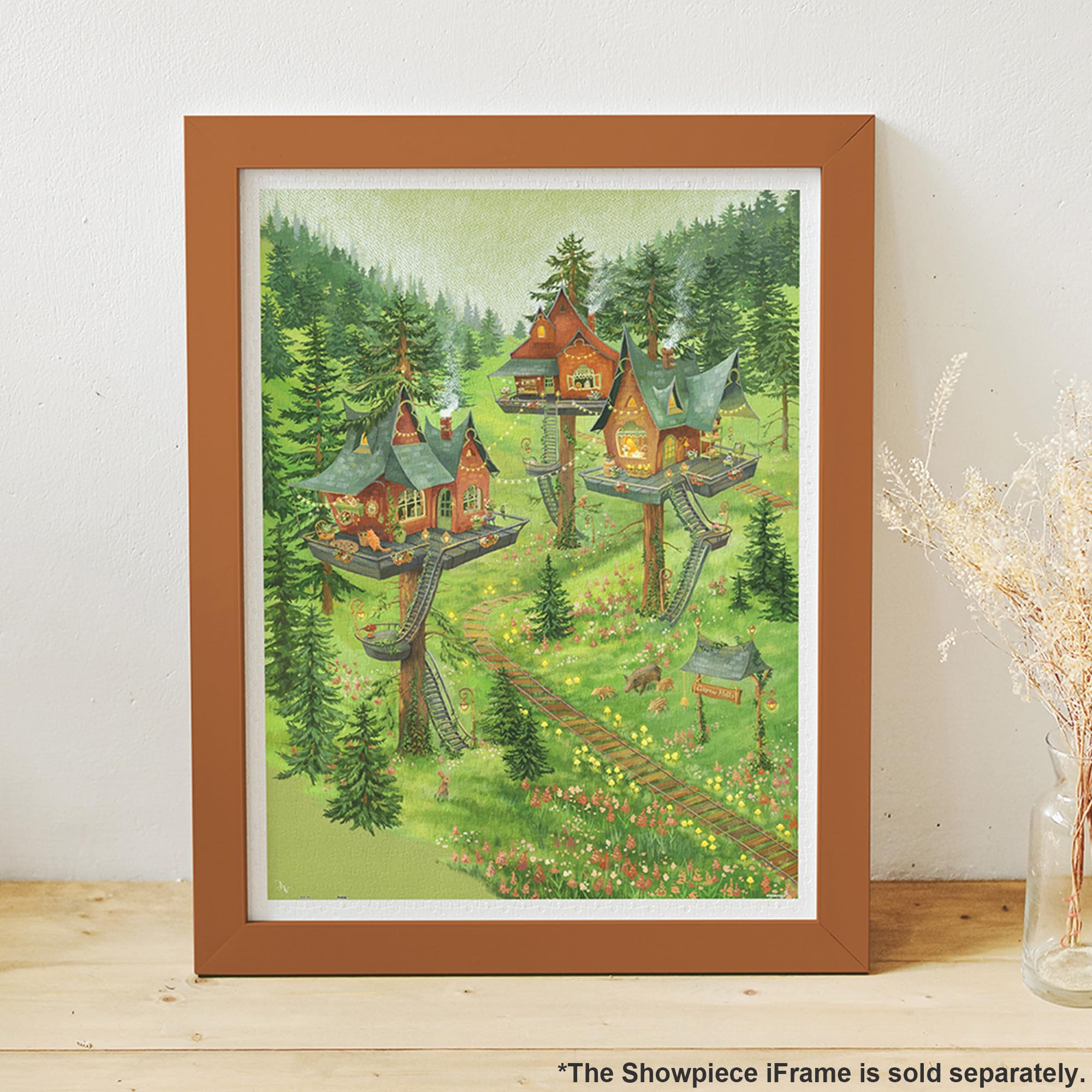 Pintoo Jigsaw Puzzles 1200 Piece for Adults - Julia Vaihicheva - Forest Tree Houses Beautiful Plastic Puzzle for Home Decor Zero Dust Easy Storage [H3499] - Image 2
