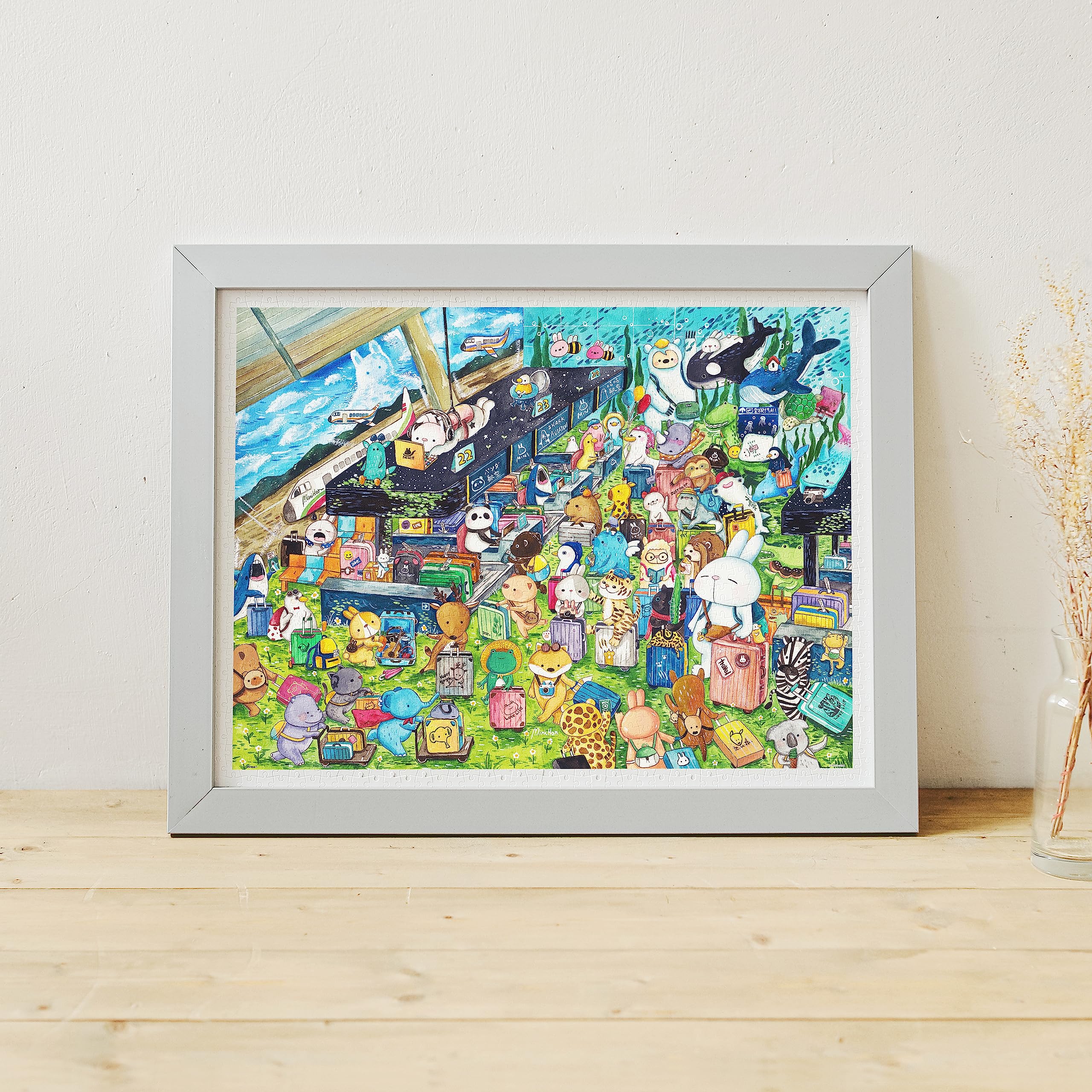 Pintoo Jigsaw Puzzles 1200 Piece for Adults - MiniHan - Let's Go Abroad Beautiful Plastic Puzzle for Home Decor Zero Dust Easy Storage [H3268] - Image 2
