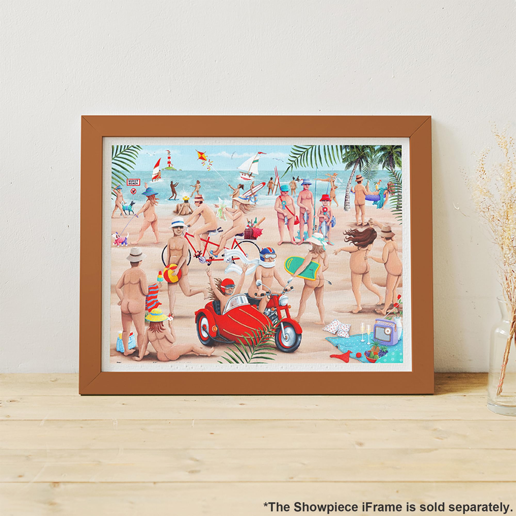 Pintoo Jigsaw Puzzles 1200 Piece for Adults - Peter Adderley - Beach Hustle Bustle Beautiful Plastic Puzzle for Home Decor Zero Dust Easy Storage [H3274] - Image 2