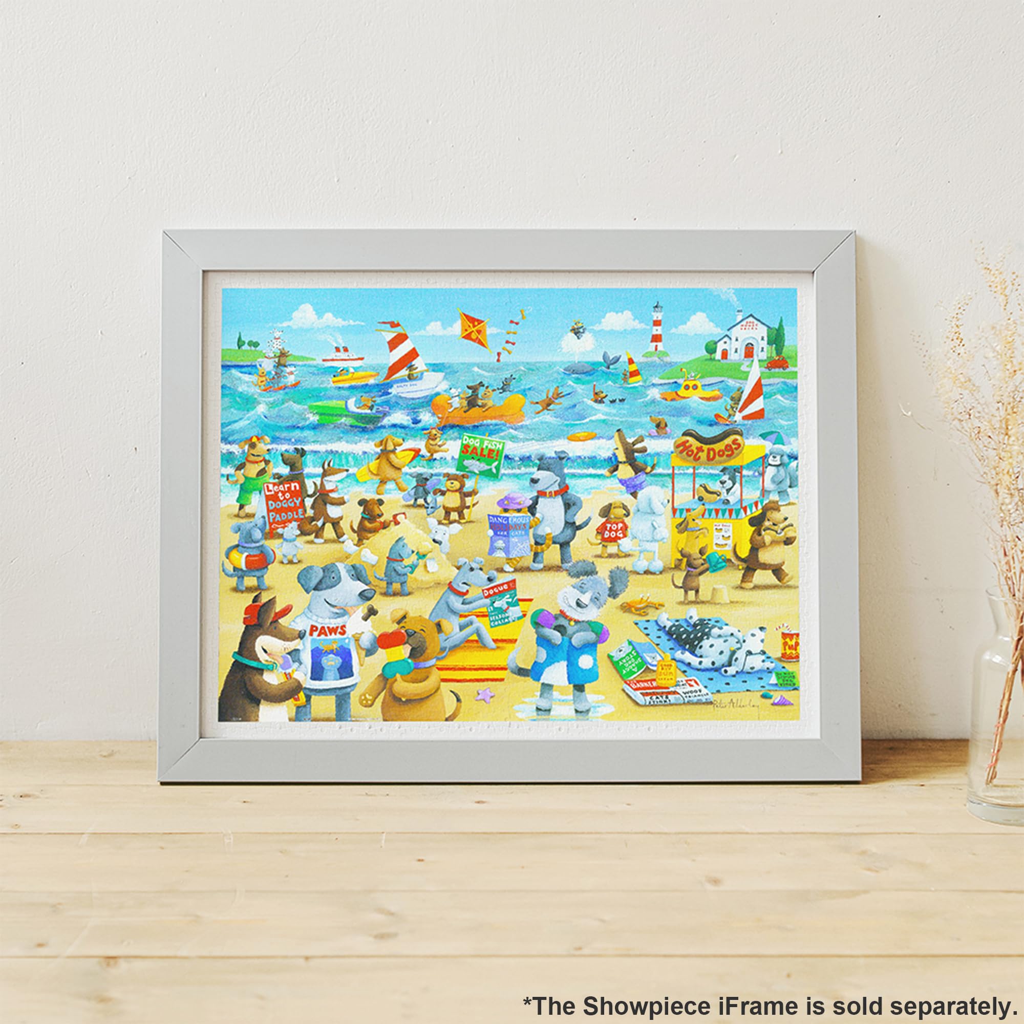 Pintoo Jigsaw Puzzles 1200 Piece for Adults - Peter Adderley - Dogs Beach Beautiful Plastic Puzzle for Home Decor Zero Dust Easy Storage [H3275] - Image 2