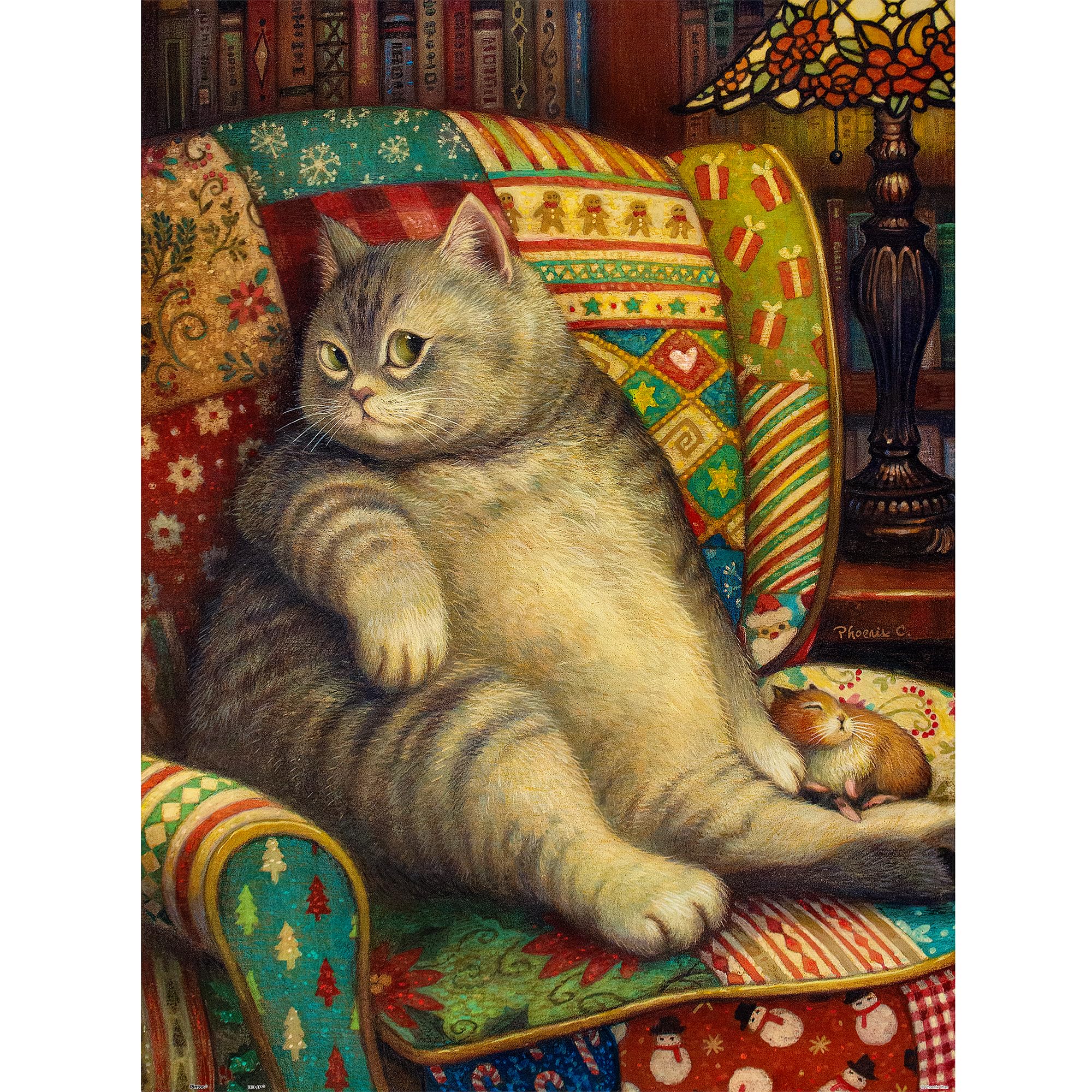 Pintoo Jigsaw Puzzles 1200 Piece for Adults - Phoenix Chan - are You Looking at me Beautiful Plastic Puzzle for Home Decor Zero Dust Easy Storage [H3365]