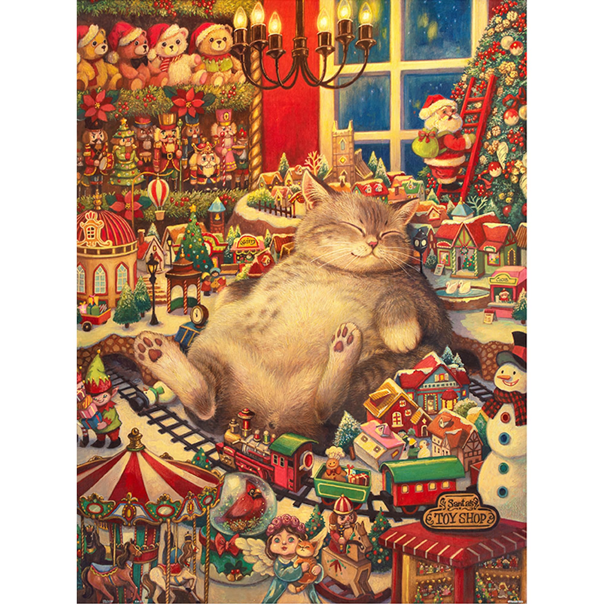 Pintoo Jigsaw Puzzles 1200 Piece for Adults - Phoenix Chan - Christmas Eve Gift Beautiful Plastic Puzzle for Home Decor Zero Dust Easy Storage [H3791]