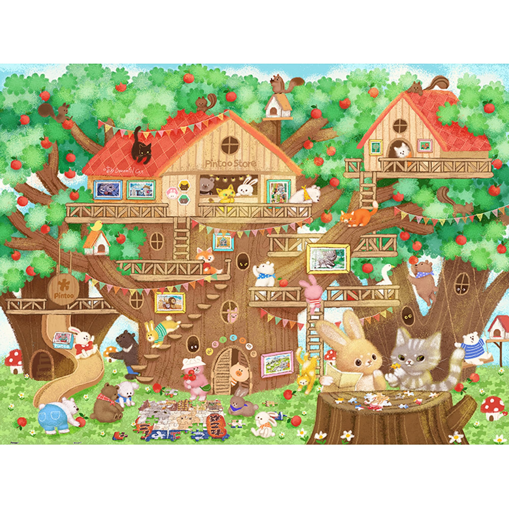 Pintoo Jigsaw Puzzles 1200 Piece for Adults - Puzzle Club Beautiful Plastic Puzzle for Home Decor Zero Dust Easy Storage [H3748]