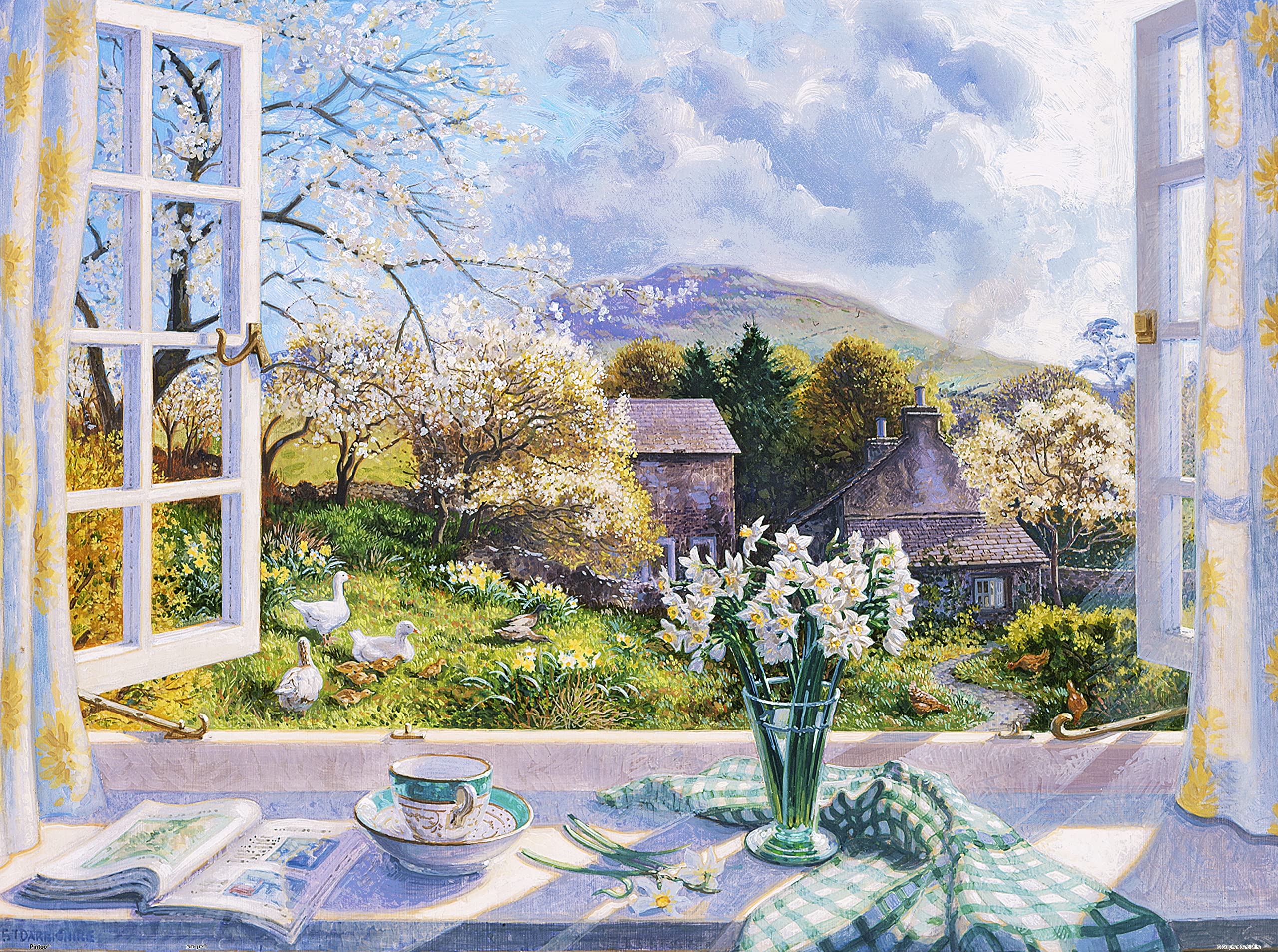 Pintoo Jigsaw Puzzles 1200 Piece for Adults - Stephen Darbishire - When Spring Comes - Easy Storage Snug Interlocking Plastic Puzzle No Glue Required [H2964]
