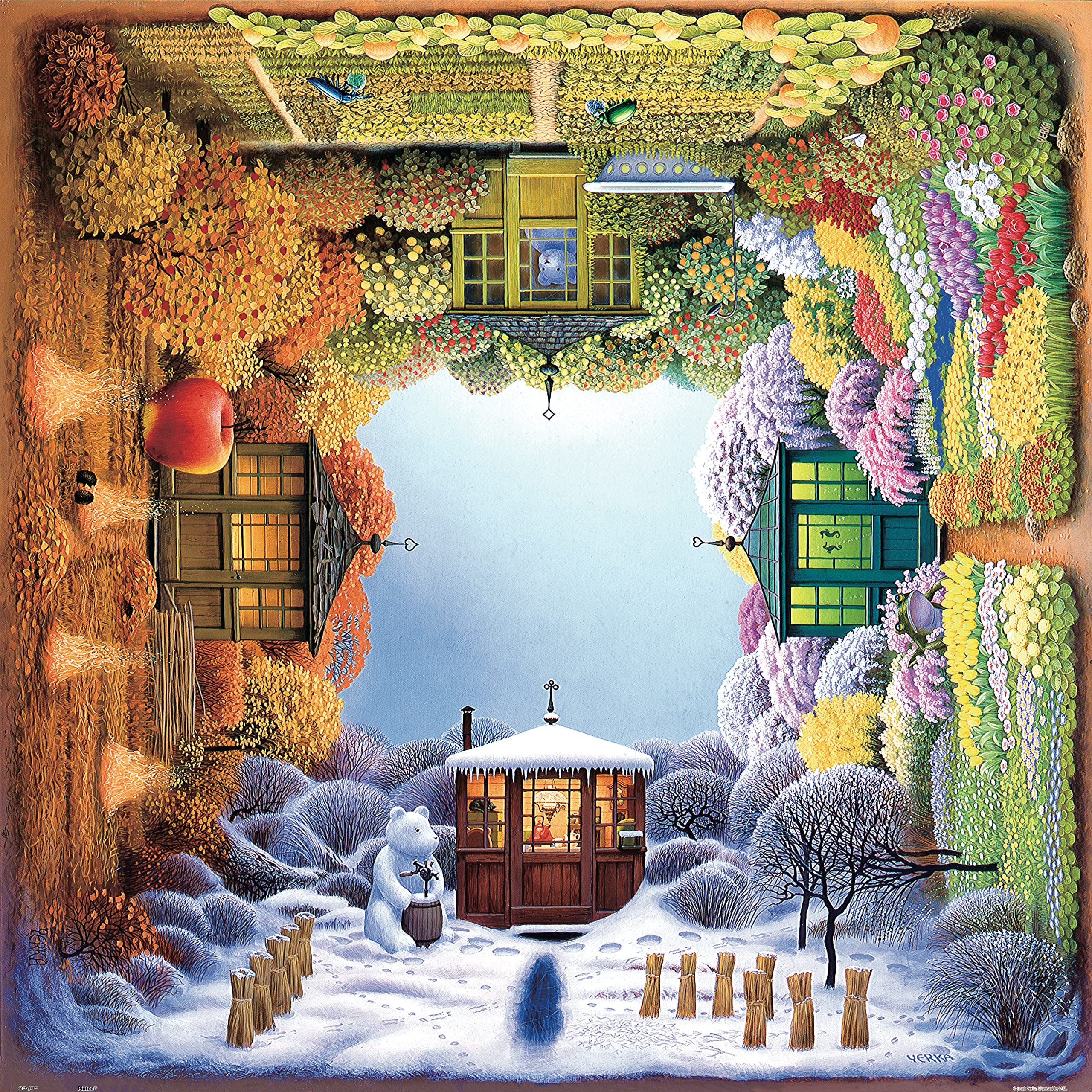 Pintoo Jigsaw Puzzles 1600 Piece for Adults - Jacek Yerka - Four Seasons Beautiful Plastic Puzzle for Home Decor Zero Dust Easy Storage [H1918] - Image 2
