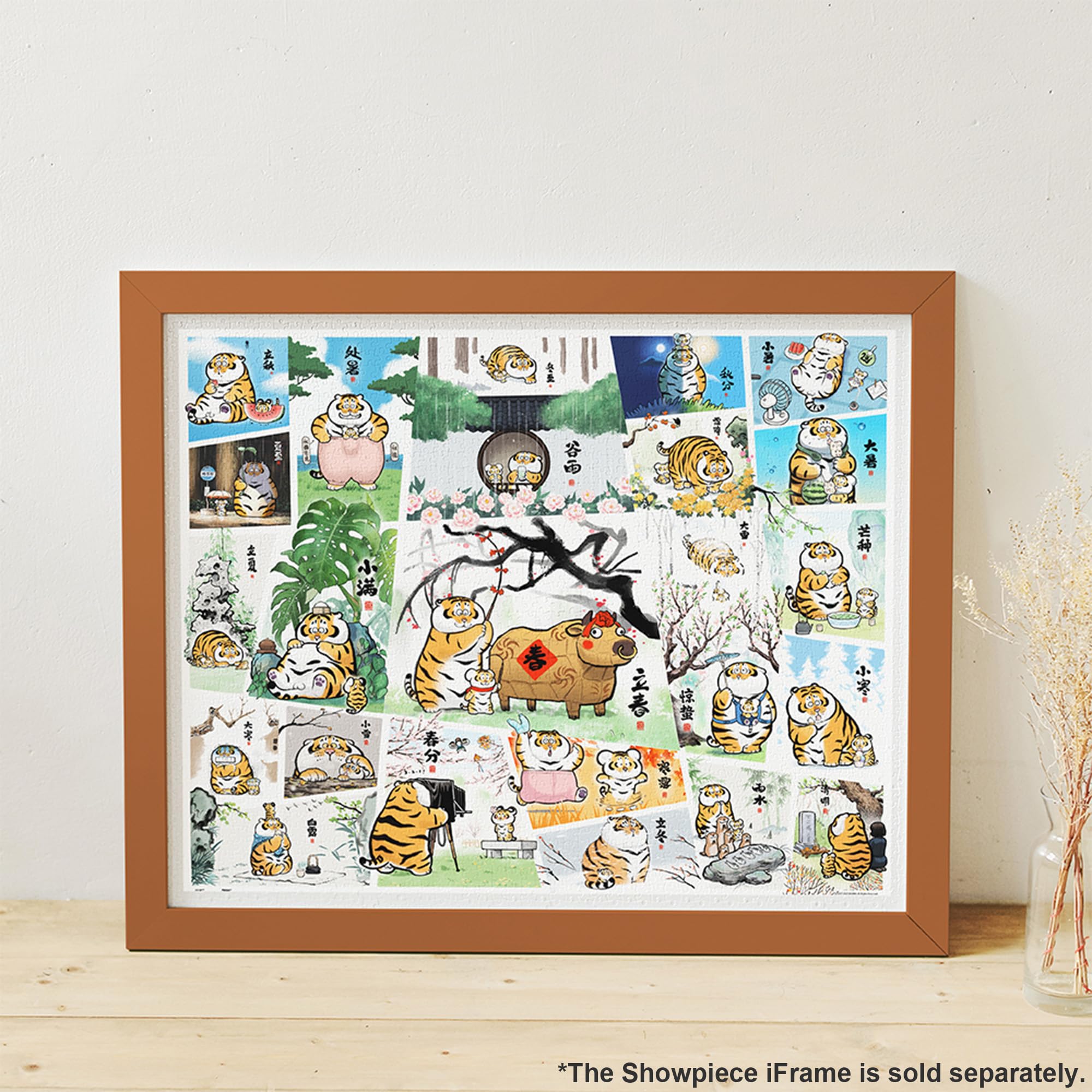 Pintoo Jigsaw Puzzles 2000 Piece for Adults - Alexander The Fat Tiger - The 24 Solar Terms Beautiful Plastic Puzzle for Home Decor Zero Dust Easy Storage [H3267] - Image 2