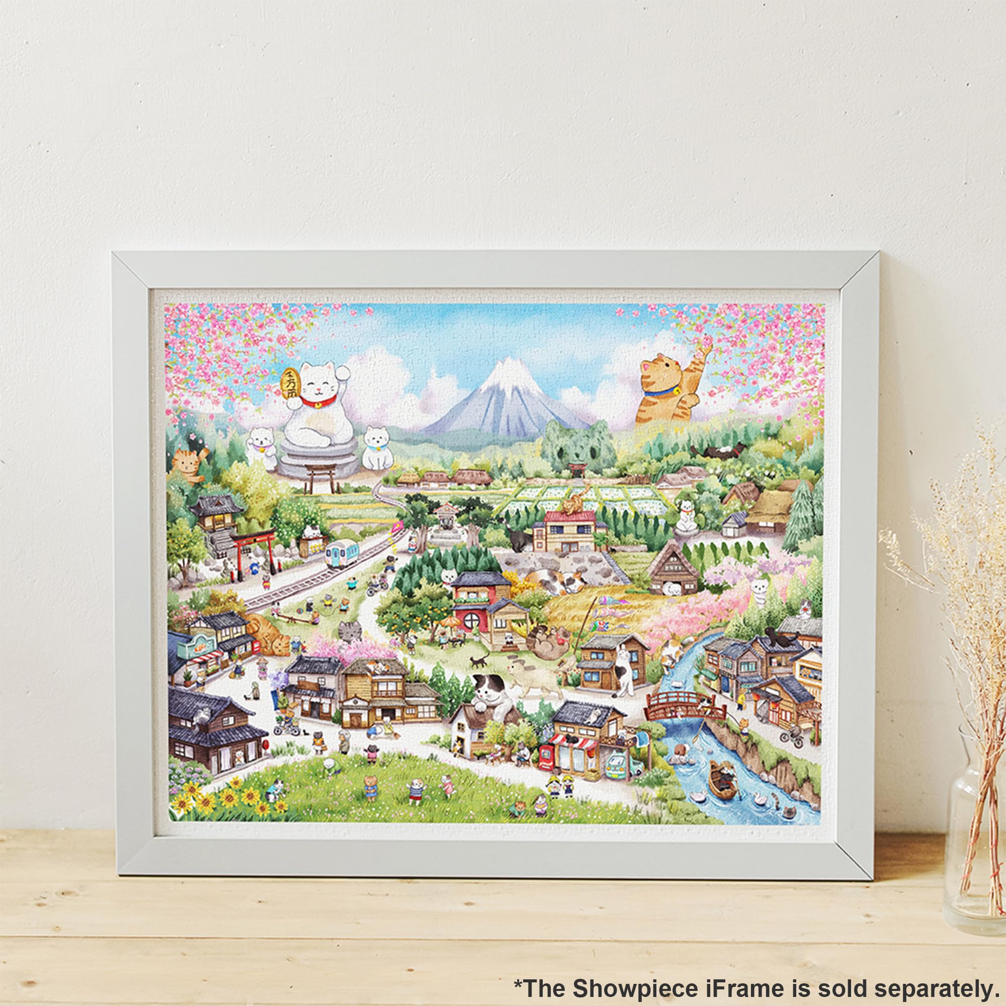 Pintoo Jigsaw Puzzles 2000 Piece for Adults - YUKAN - Maneki Neko Village Beautiful Plastic Puzzle for Home Decor Zero Dust Easy Storage [H3707] - Image 2