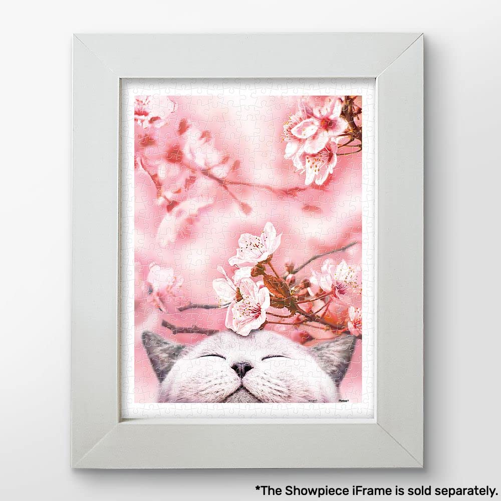 Pintoo Two Plastic Jigsaw Puzzles Bundle - 300 Piece - Cherry Blossom - Sakura Cat and 500 Piece - Seashell on The Beach [H2462+H1335] - Image 4