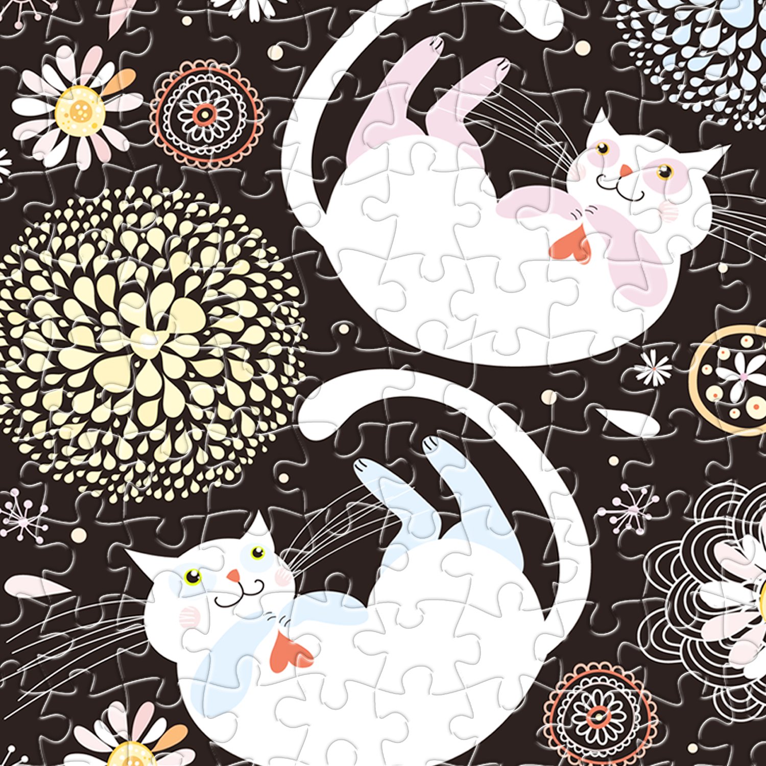 Pintoo Jigsaw Puzzles 300 Piece for Adults - Dream Cat Beautiful Plastic Puzzle for Home Decor Zero Dust Easy Storage [H1523] - Image 2