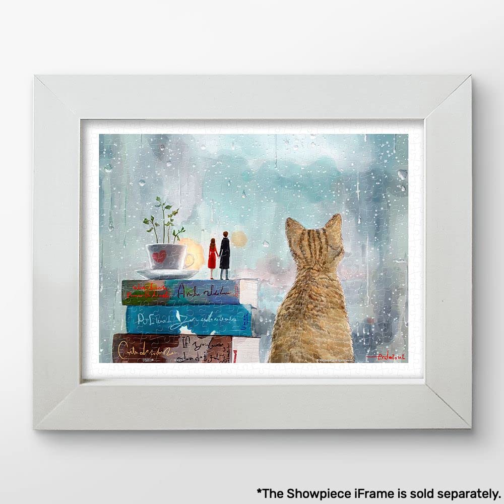 Pintoo Jigsaw Puzzles 300 Piece for Adults - endmion1 - Lovers and Cat - Easy Storage Snug Interlocking Plastic Puzzle No Glue Required [H2141] - Image 2