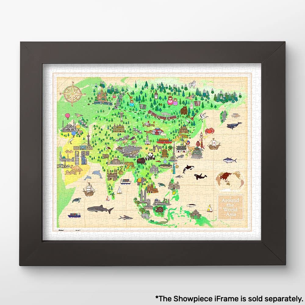 Pintoo Jigsaw Puzzles 500 Piece for Adults - Around The World - Asia Beautiful Plastic Puzzle for Home Decor Zero Dust Easy Storage [H1720] - Image 2
