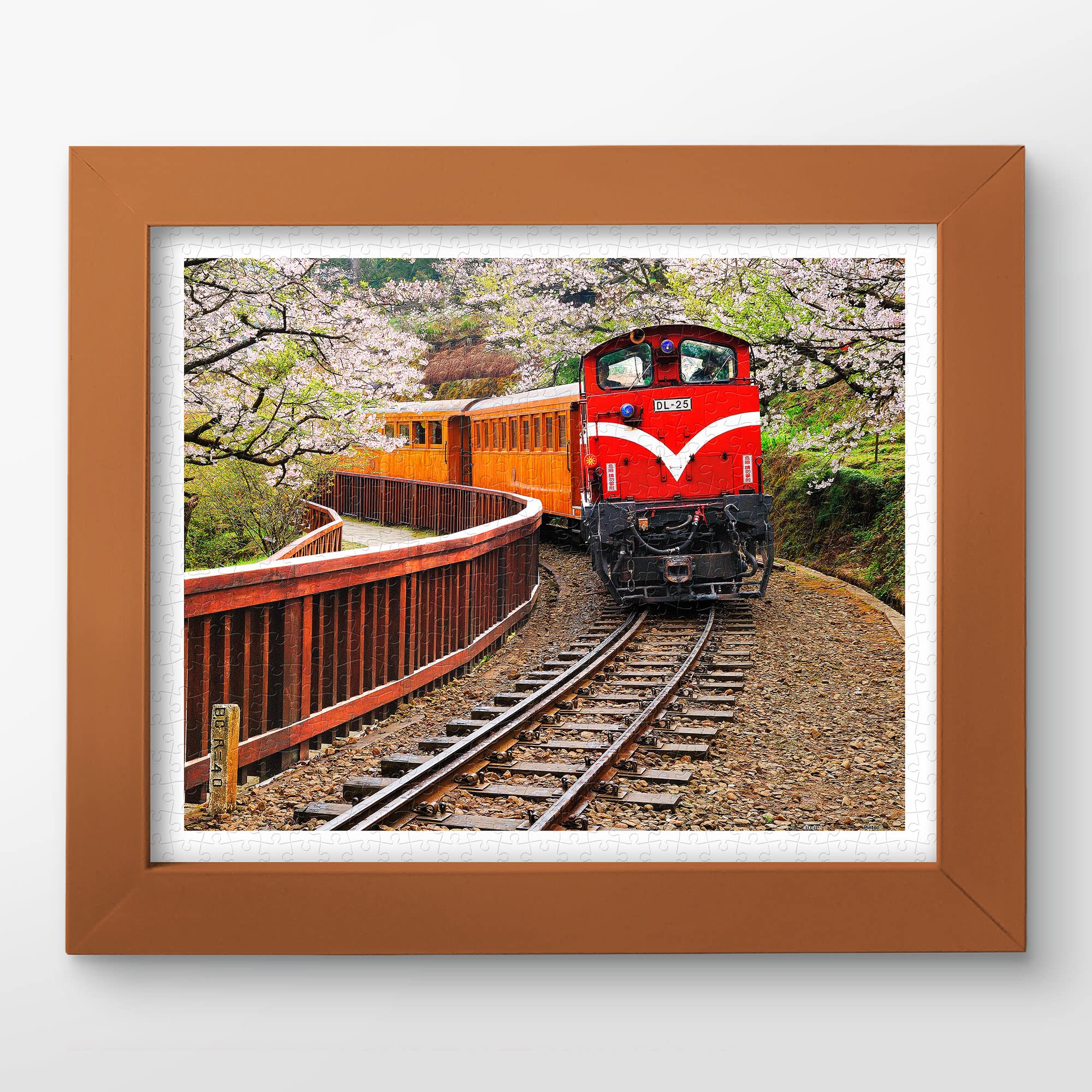 Pintoo Jigsaw Puzzles 500 Piece for Adults - Forest Train in Alishan National Park Beautiful Plastic Puzzle for Home Decor Zero Dust Easy Storage [H1482] - Image 2