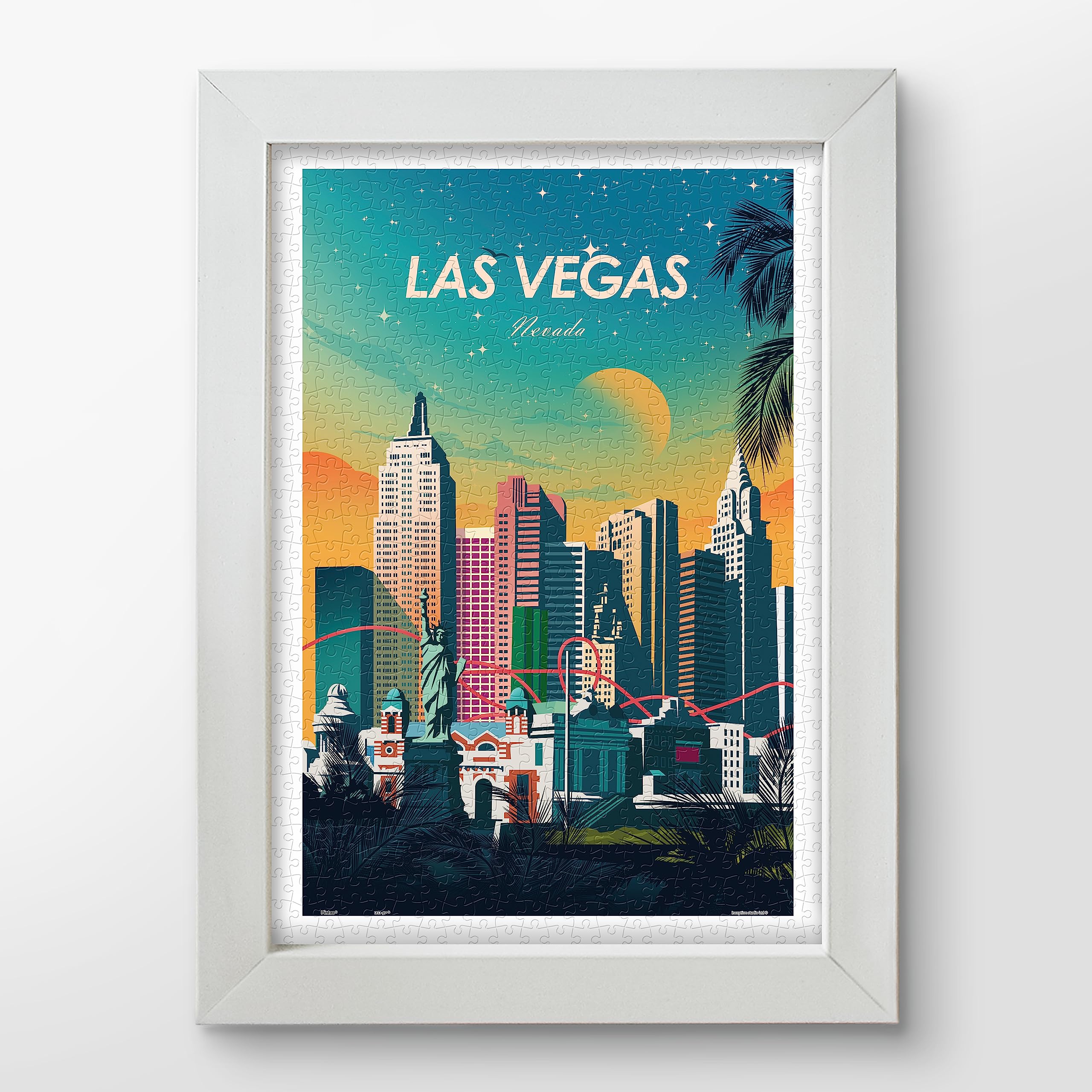 Pintoo Jigsaw Puzzles 600 Piece for Adults - Studio Inception - World Travel - Las Vegas Beautiful Plastic Puzzle for Home Decor Zero Dust Easy Storage [H3303] - Image 2