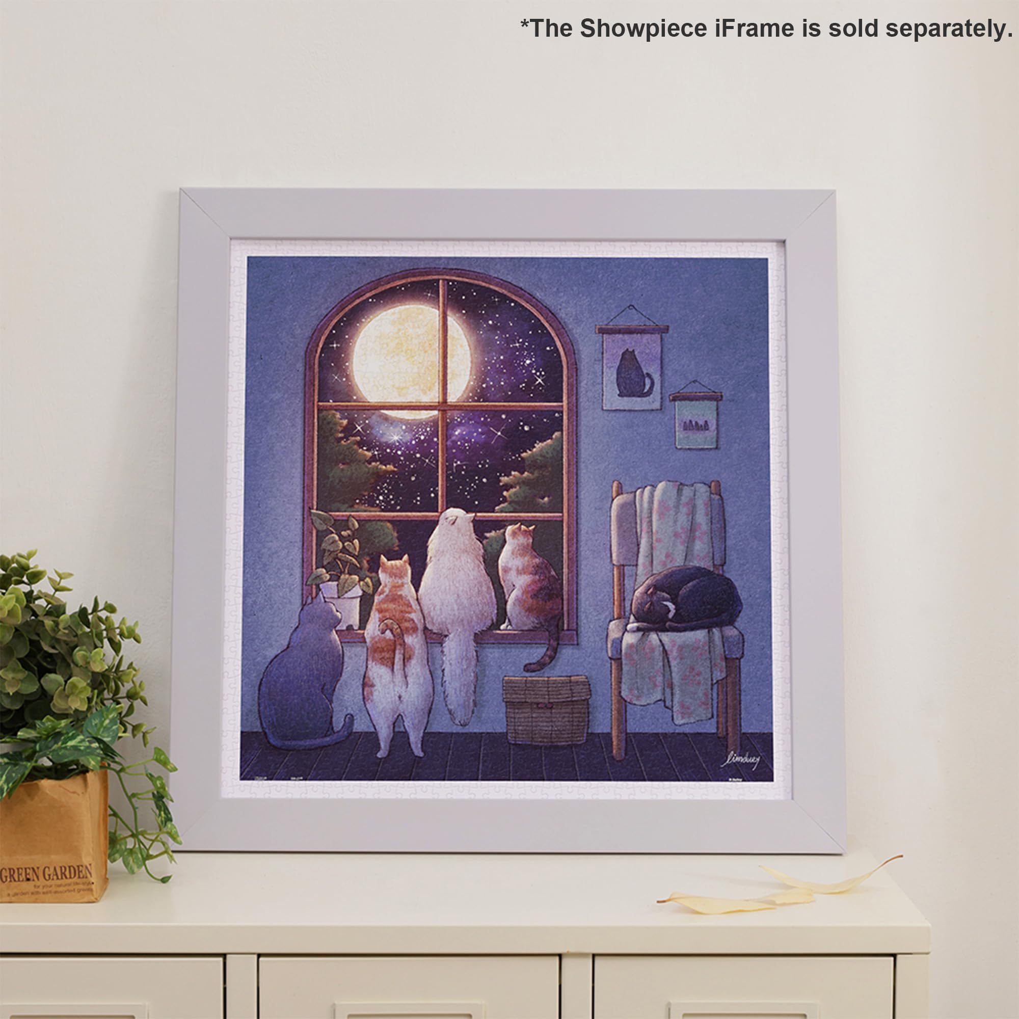 Pintoo Jigsaw Puzzles 900 Piece for Adults - Limduey - Viewing The Moon Beautiful Plastic Puzzle for Home Decor Zero Dust Easy Storage [H3453] - Image 2