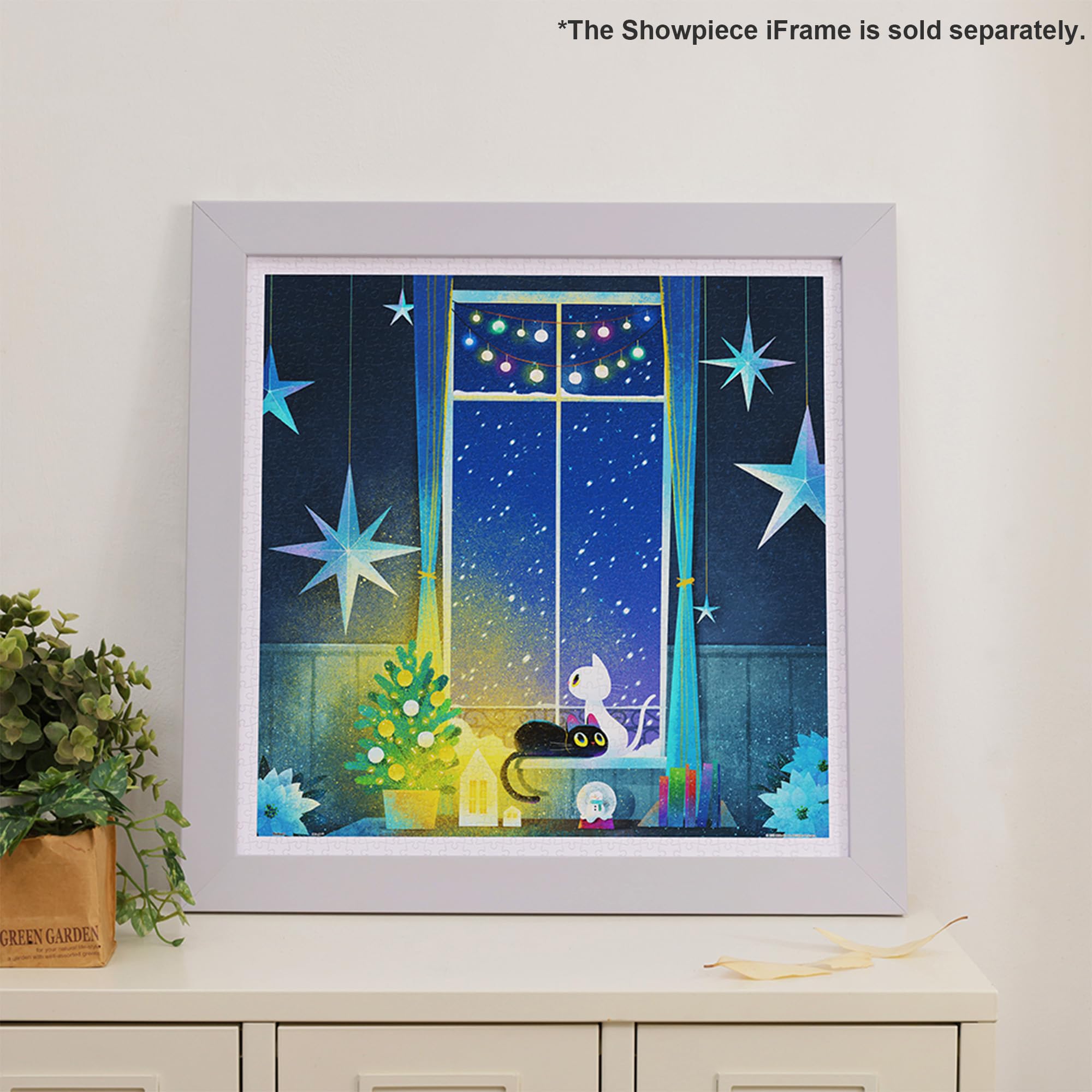 Pintoo Jigsaw Puzzles 900 Piece for Adults - Little Oil Art - Kittens at The Window Beautiful Plastic Puzzle for Home Decor Zero Dust Easy Storage [H3387] - Image 2